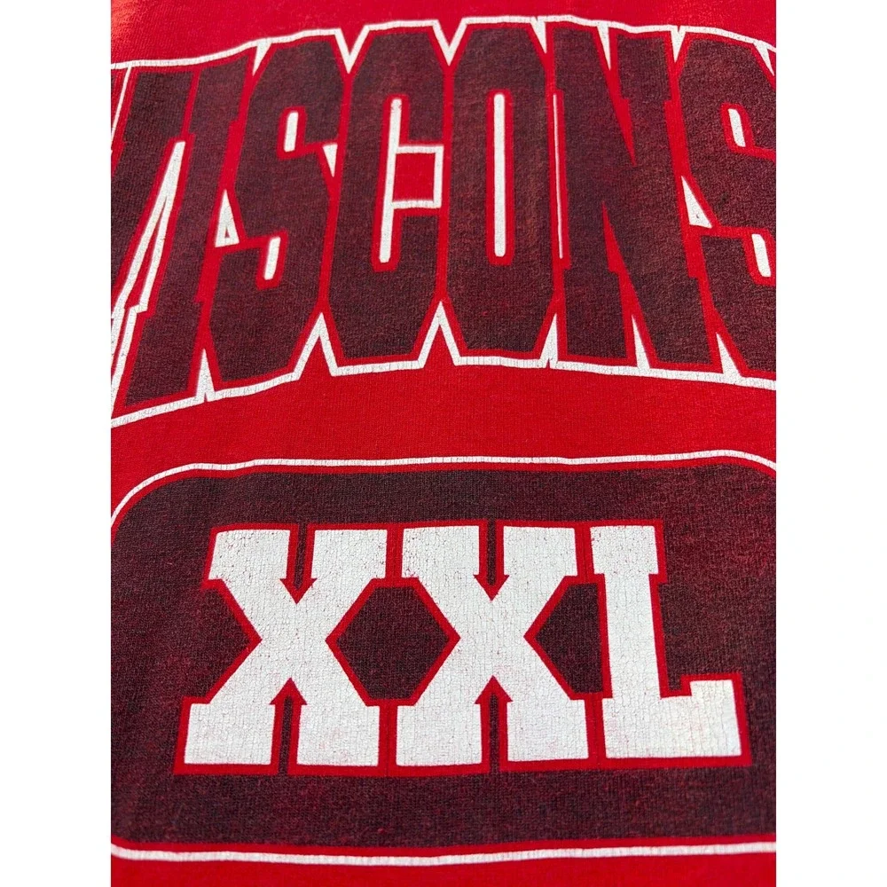 Vtg UW Wisconsin Athletic Dept Tank Top Mens XL Red 20/20 Sport Muscle Tee USA - Picture 5 of 7
